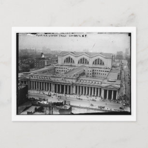 Pennsylvania Rail Road Station NY Vintage Vykort
