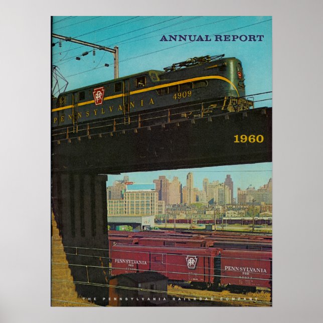Pennsylvania Railroad Årsrapport 1960 Poster (Framsidan)