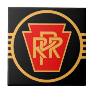 Pennsylvania Railroad Black and GoldStone Coa Kakelplatta