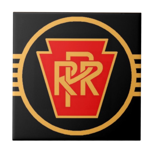 Pennsylvania Railroad Black and     GoldStone Coa Kakelplatta (Framsidan)