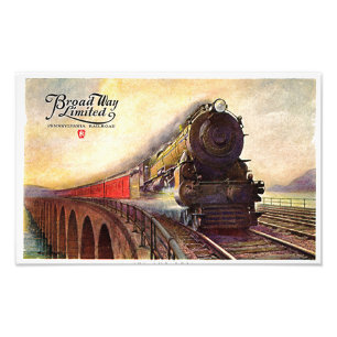 Pennsylvania Railroad Broadway Begränsad Fototryck