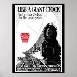 Pennsylvania Railroad Broadway Begränsad Poster