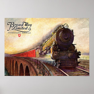 Pennsylvania Railroad Broadway Begränsad Poster