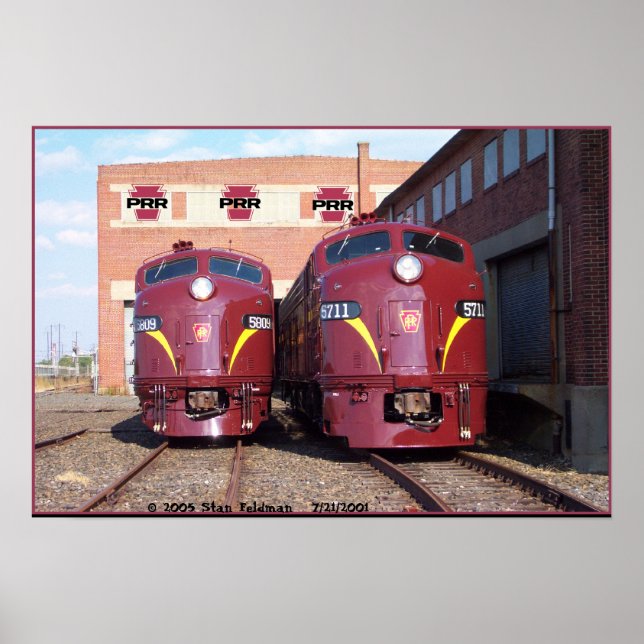 Pennsylvania Railroad E-8a,s (JTFS) 5809 och 5711 Poster (Framsidan)