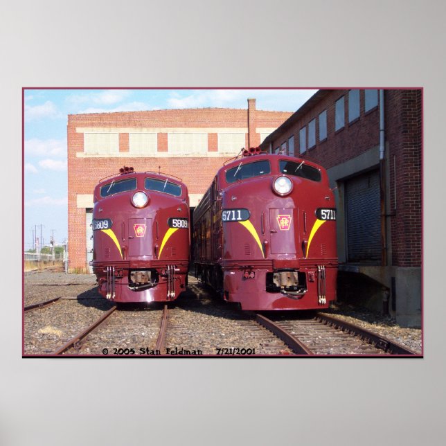 Pennsylvania Railroad E-8a,s (JTFS) 5809 och 5711 Poster (Framsidan)