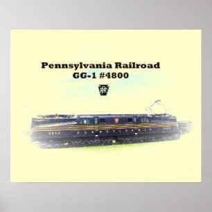 Pennsylvania Railroad GG1 #4800 Side View Poster 2