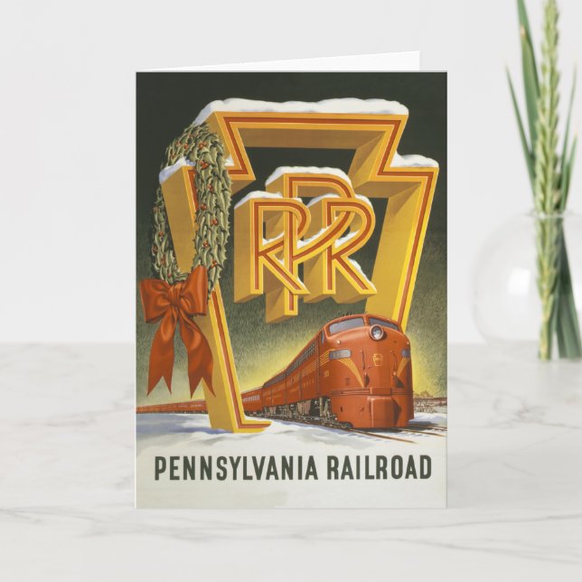 Pennsylvania Railroad-julkort Helgkort (Framsida)