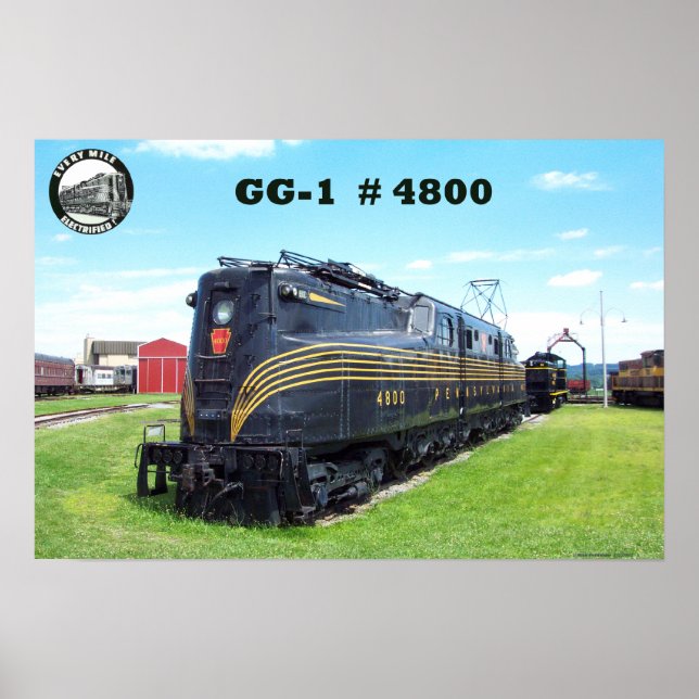 Pennsylvania Railroad Locomotive GG-1 #4800 -2- Poster (Framsidan)