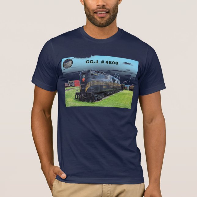 Pennsylvania Railroad Locomotive GG-1 #4800 -2- T- T Shirt (Framsida)