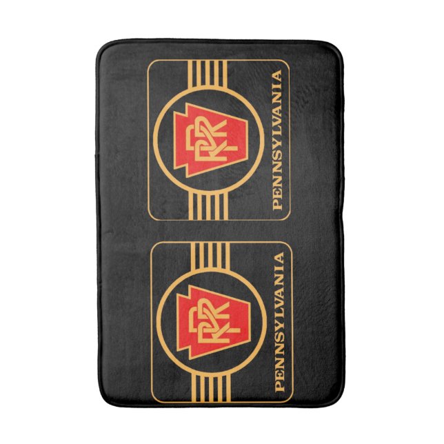 Pennsylvania Railroad Logotyp, Black & Guld Badrumsmatta (Framsidan (Vertikal))