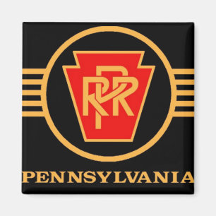 Pennsylvania Railroad Logotyp, Black & Guld Magnet