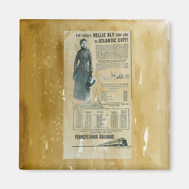 Pennsylvania Railroad Nelly BLY Express magnet (Framsidan)