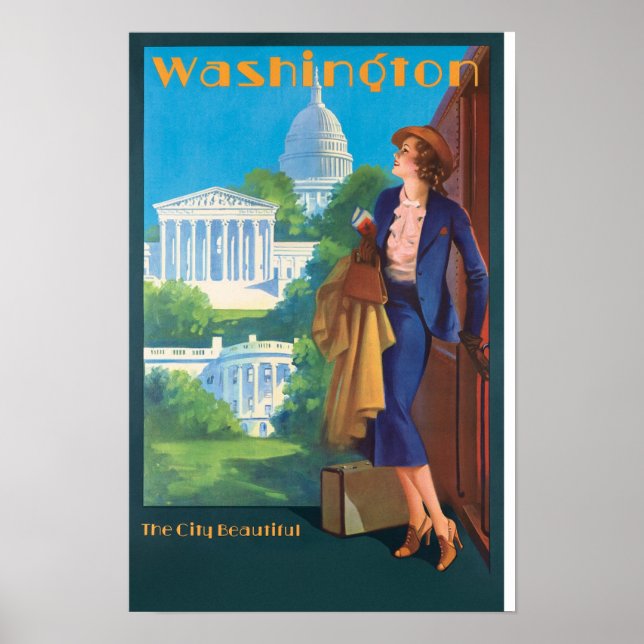 Pennsylvania Railroad Resoreraffisch (Washington) Poster (Framsidan)