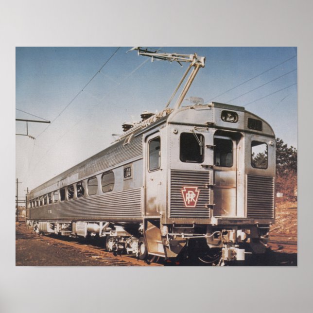 Pennsylvania Railroad Silverliner Electric Coach Poster (Framsidan)