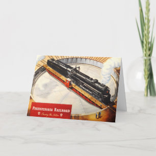 Pennsylvania Railroad Steam Turbine Greeting Card Kort