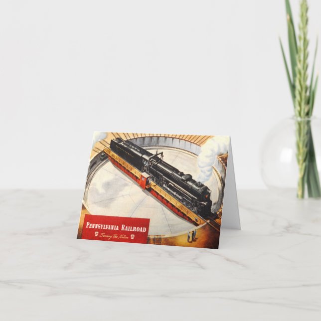 Pennsylvania Railroad Steam Turbine Note Card Kort (Framsida)