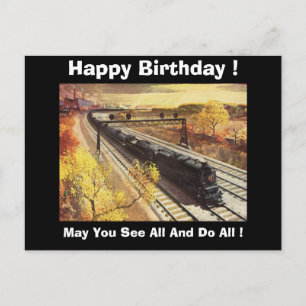 Pennsylvania Railroad Tanker Tåg 1942 Birthday Vykort