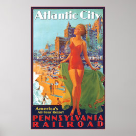 Pennsylvania Railroad till Atlantic City Poster