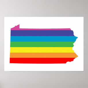Pennsylvania rainbow rand poster