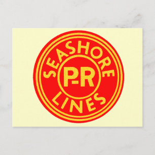 Pennsylvania Reading Seashore Lines logotyp vykort