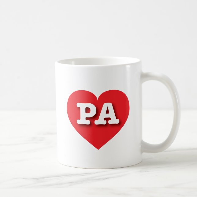 Pennsylvania Red Heart - I kärlek PA Kaffemugg (Höger)