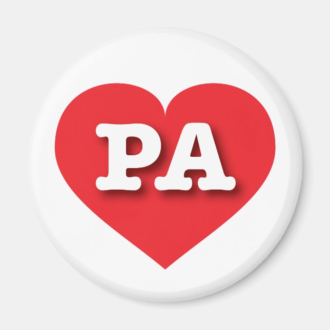 Pennsylvania Red Heart - I kärlek PA Magnet (Framsidan)