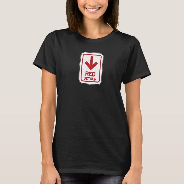 Pennsylvania Red South Detour Routes Highway Signs T Shirt (Framsida)