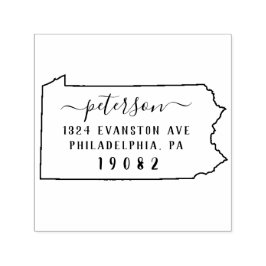 Pennsylvania Returadress Frimärke Self-Inking Självfärgande Stämpel