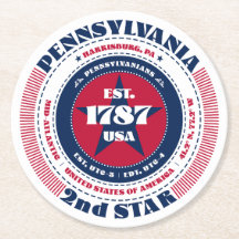 Pennsylvania Rött vitt blått Typografi