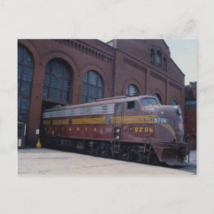 Pennsylvania RR, EMD E-8 som återställdes vid läsn Vykort