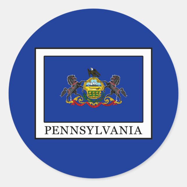 Pennsylvania Runt Klistermärke (Framsida)
