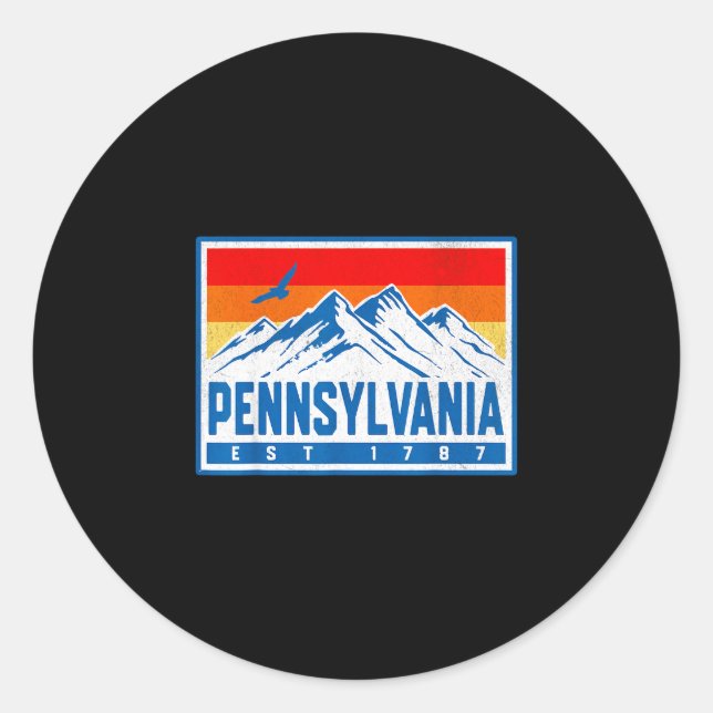 Pennsylvania  runt klistermärke (Framsida)