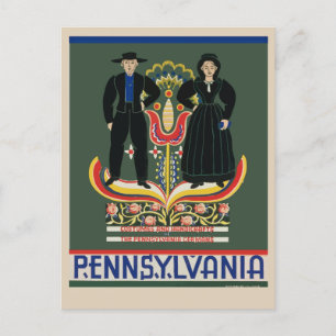 Pennsylvania Rural Amish Vintage resor vykort