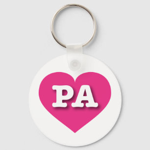 Pennsylvania Shock rosa Heart - I kärlek PA Nyckelring