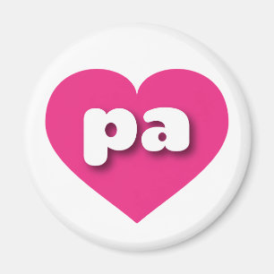 Pennsylvania shock rosa hjärta - I kärlek pa Magnet