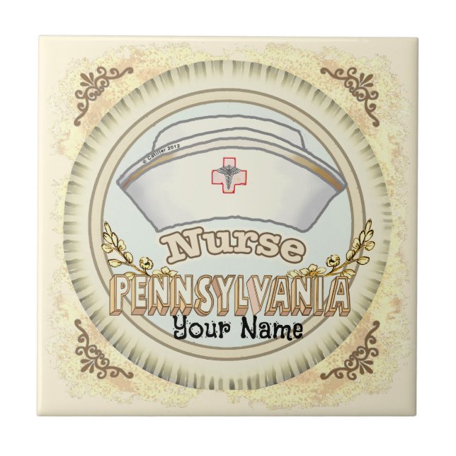 Pennsylvania Sjuksköterska Kakelplatta (Framsidan)