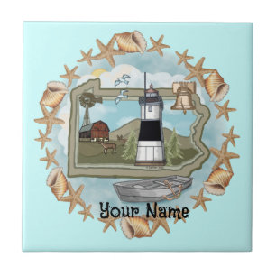 Pennsylvania Snäckas Lighthouse Tile Kakelplatta