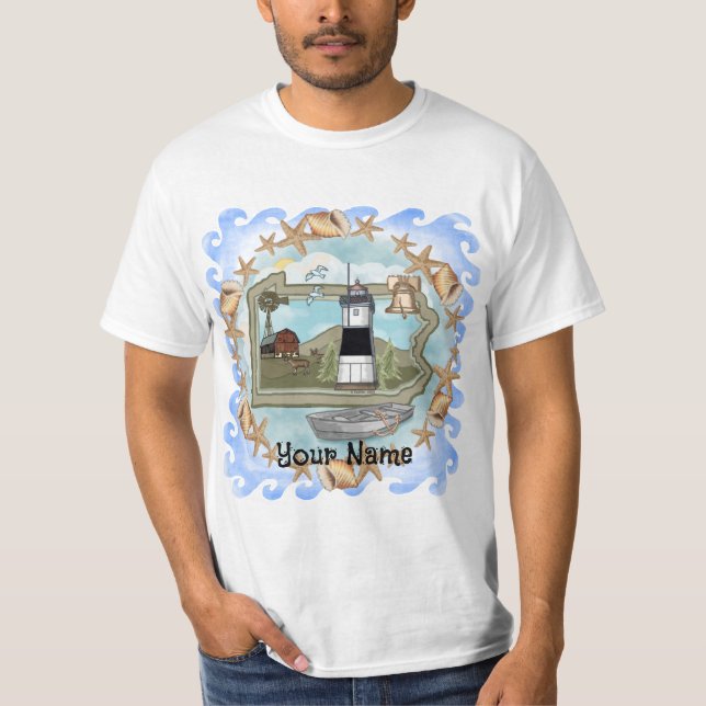 Pennsylvania Snäckors Lighthouse T Shirt (Framsida)