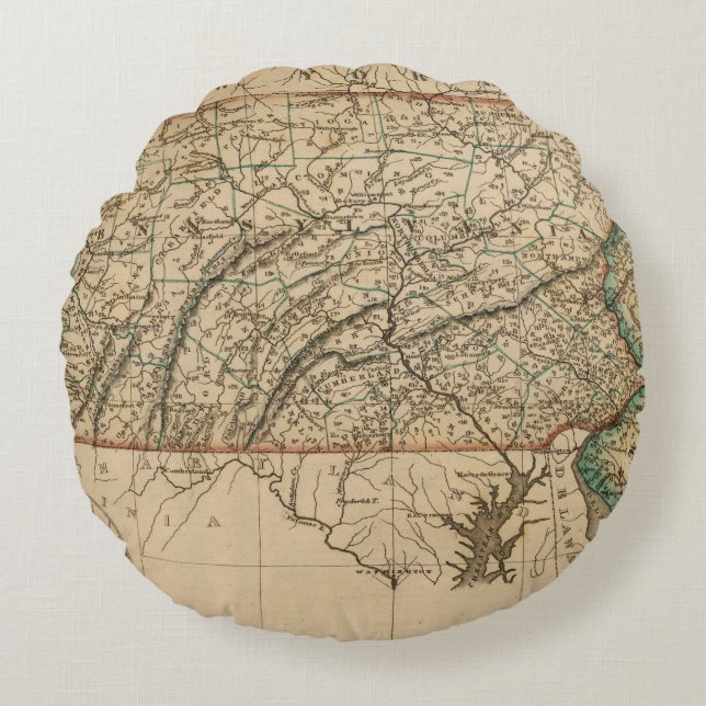 Pennsylvania som är ny - jersey rund kudde (Framsidan)