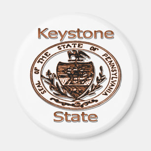 Pennsylvania som den statliga keystonen förseglar magnet