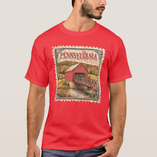 Pennsylvania Stamp State Distressed Vintage United T Shirt
