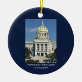 Pennsylvania State Capital Julgransprydnad Keramik