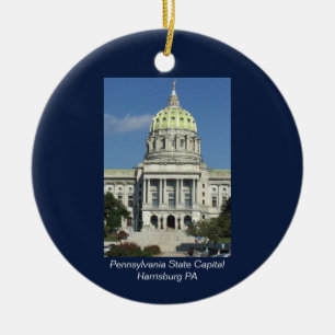 Pennsylvania State Capital Julgransprydnad Keramik
