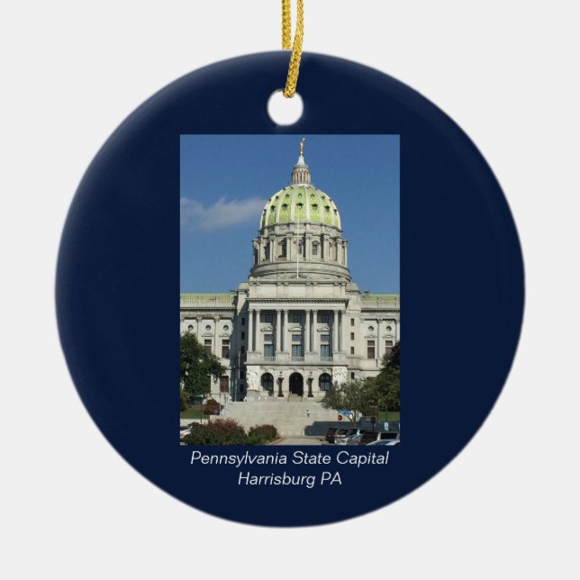 Pennsylvania State Capital Julgransprydnad Keramik (Framsidan)