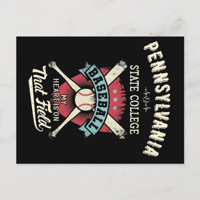 Pennsylvania State College Baseball Vykort (Framsida)