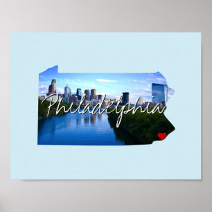 Pennsylvania State Photo infoga och namn Poster