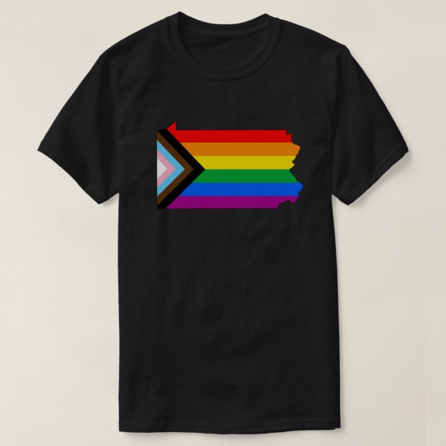 Pennsylvania State Stolthet HBTQ Progress Stolthed T Shirt (Design framsida)