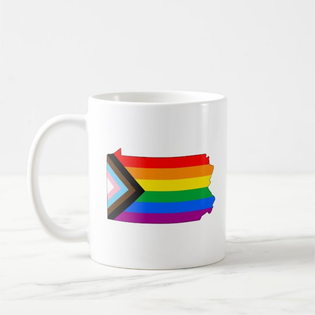 Pennsylvania State stolthet HBTQ Progress Stolthet Kaffemugg (Vänster)