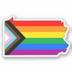 Pennsylvania State stolthet HBTQ Progress Stolthet Klistermärken