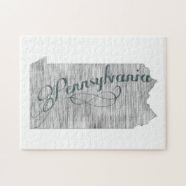 Pennsylvania State Typography Pussel